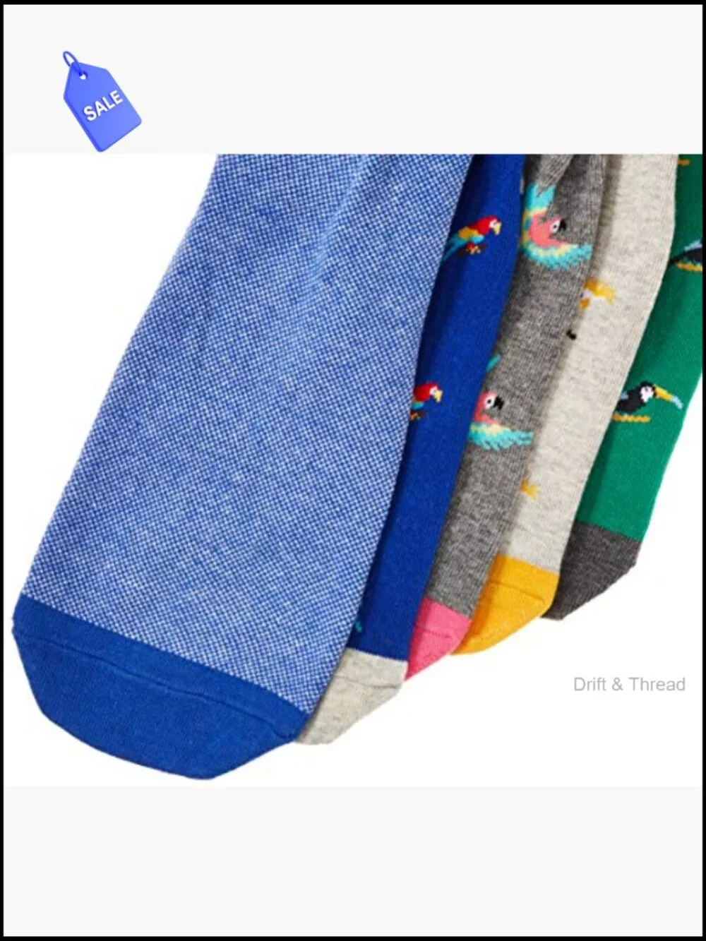 Men's Patterned Cotton Crew Dress Socks 5-Pack Calf Length Work Casual